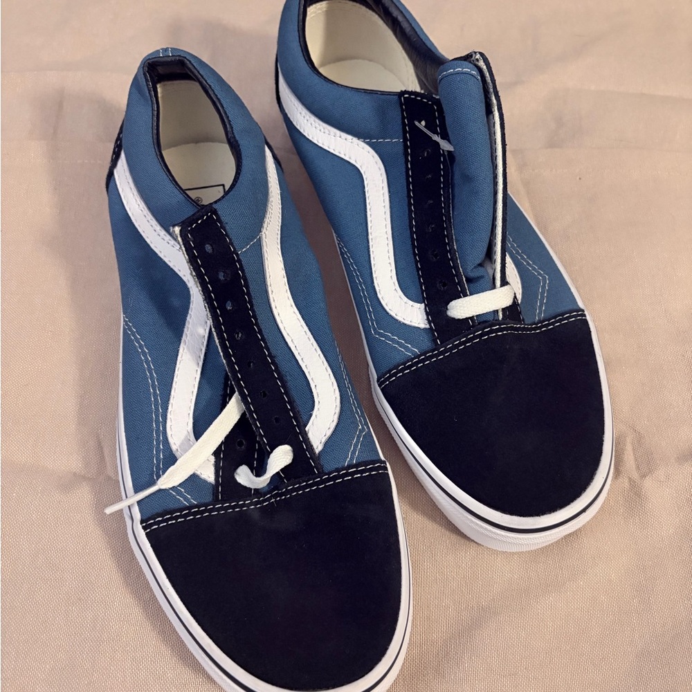 Vans Blue and Black Women's Sneakers
